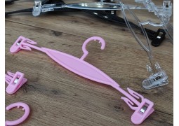 Вішалка прищіпка для білизни на 25см (розова) №2